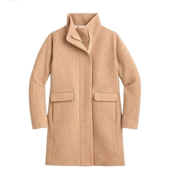 🎁 NWT J.Crew Stadium Cloth Nello Gori Cocoon Coat Wool Blend Tan Sand Women's S
